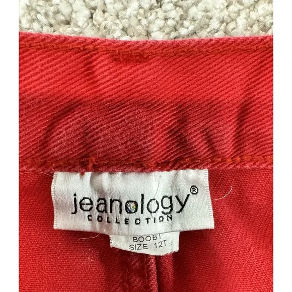 Newport News Jeanology Womens Red Straight Leg Jeans Pants Size 12 - Picture 5 of 6